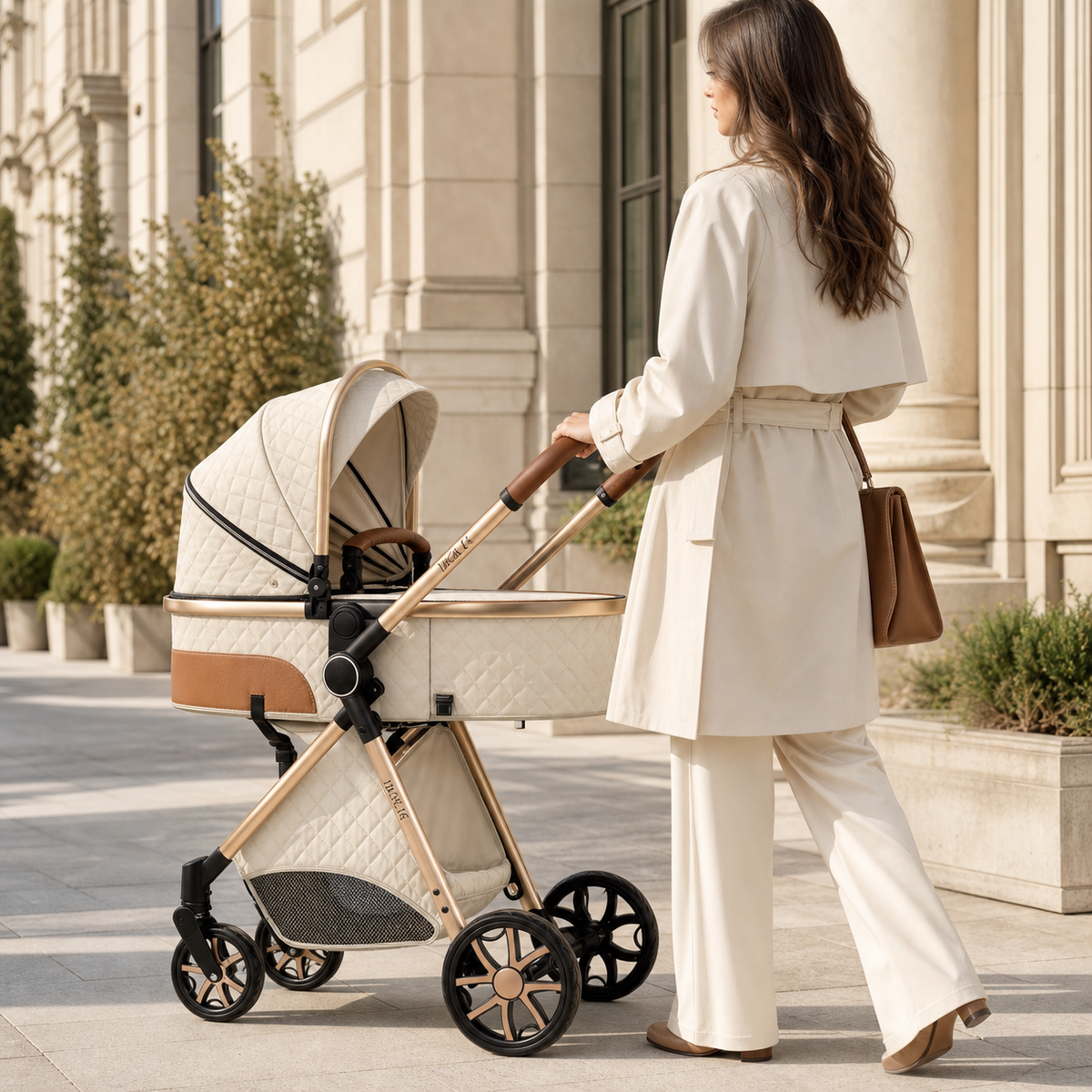 VERONA Reverso Blanc Ivoire — Poussette Bidirectionnelle 0-3 ans
