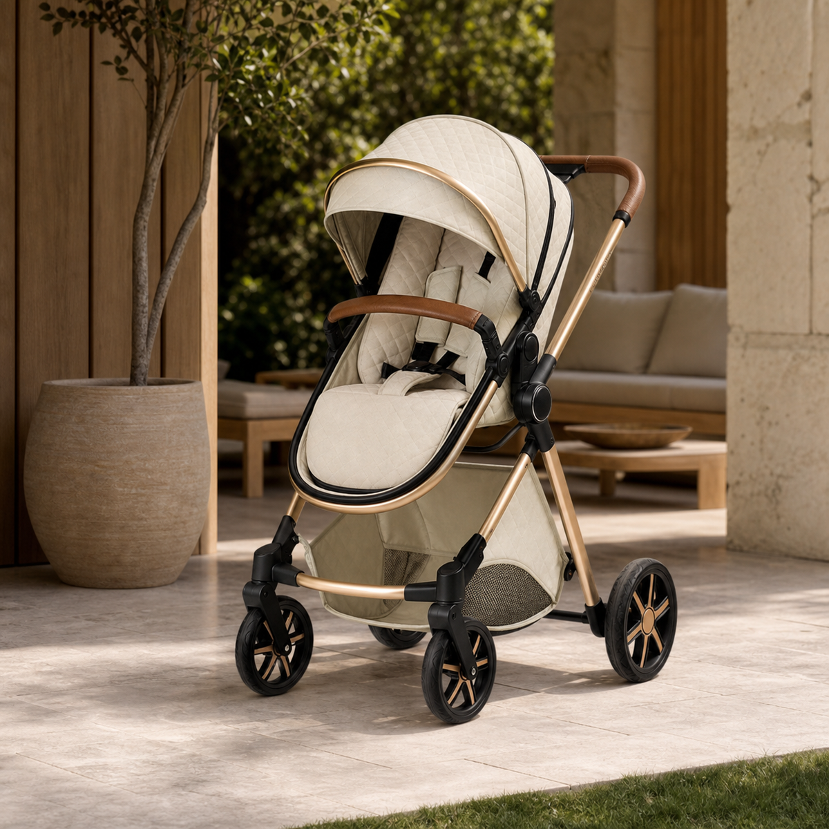 VERONA Reverso Blanc Ivoire — Poussette Bidirectionnelle 0-3 ans