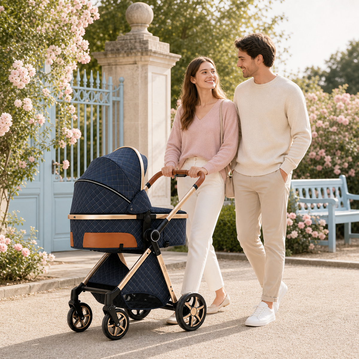 VERONA Reverso Bleu — Poussette Bidirectionnelle 0-3 ans